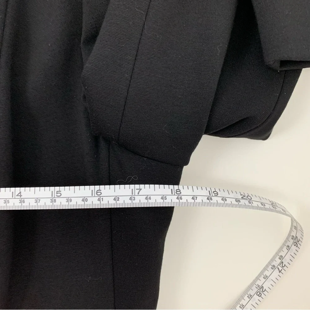 Marella Blazer Black Zip Accents Button Sz 12 Classic Elegant Office Italy - Picture 8 of 14